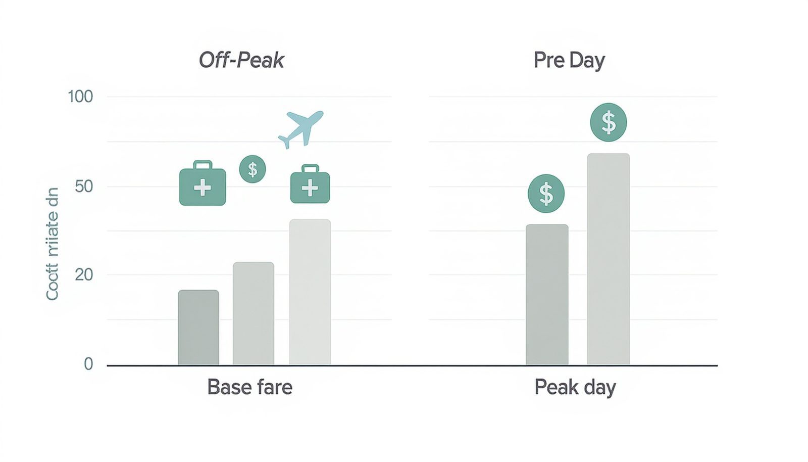 Chart showing how ancillary fees and baggage delay refunds affect total trip cost