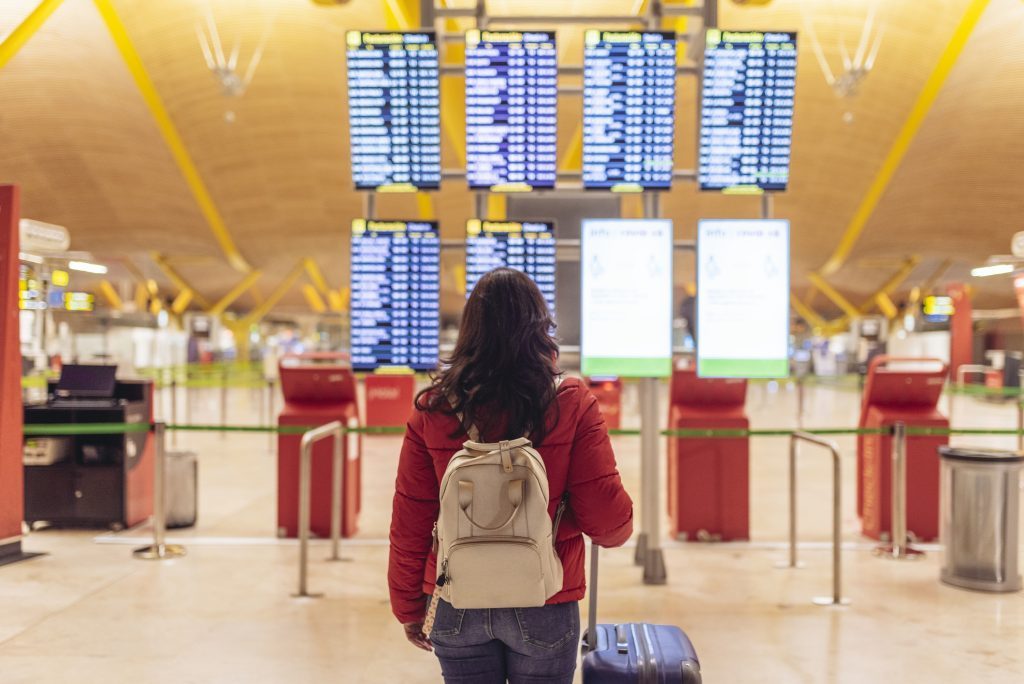 Illustration of bundled travel elements like flights and hotels