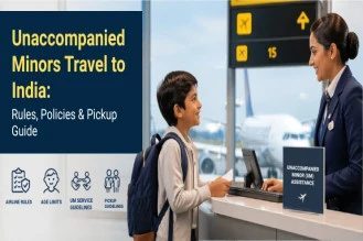 Travelers comparing transport options on a phone at the airport