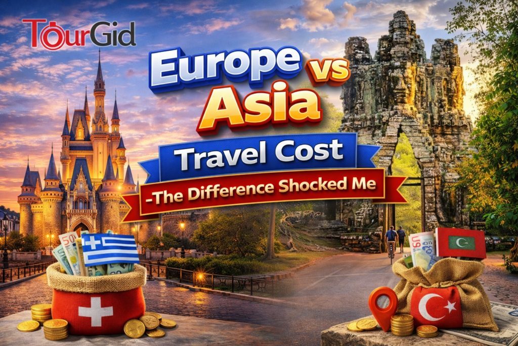 Comparison of travel costs between Europe and Asia
