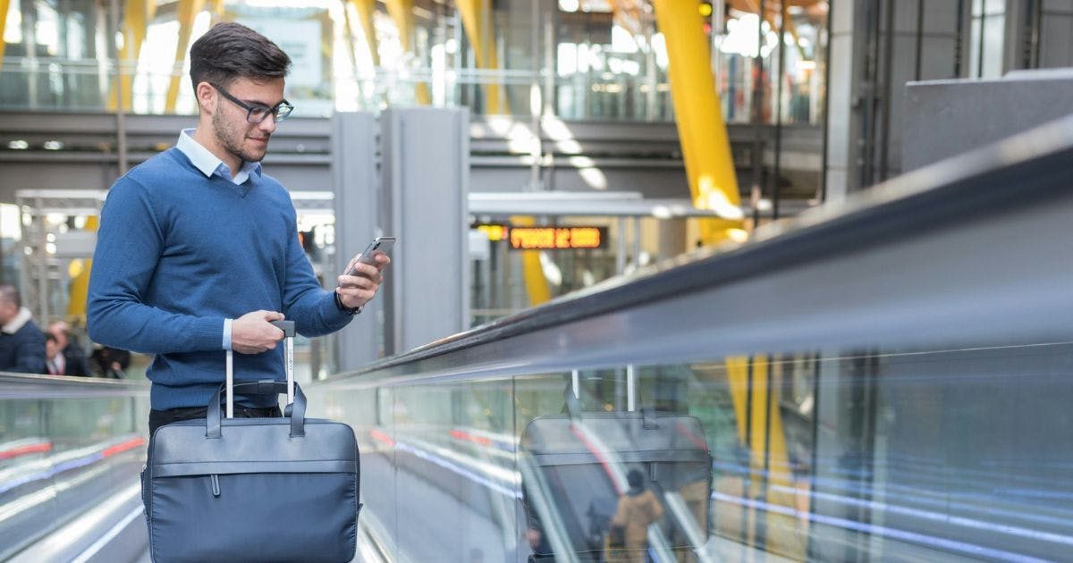 Business travel expense management and virtual card concept