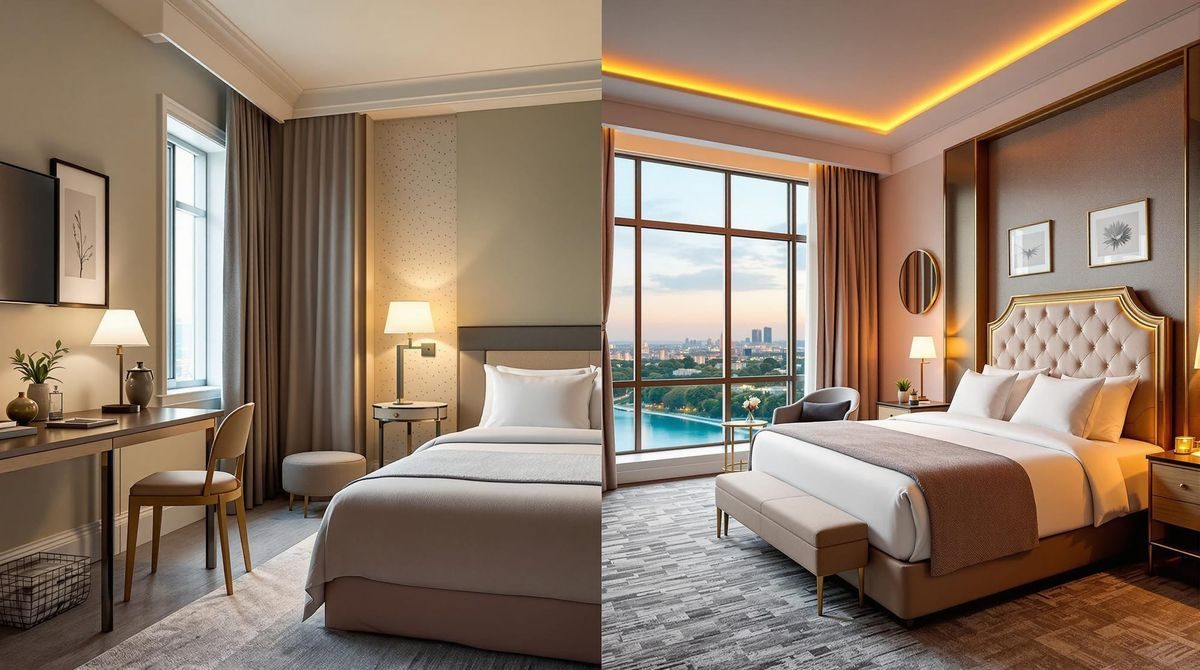 Budget vs luxury hotel comparison