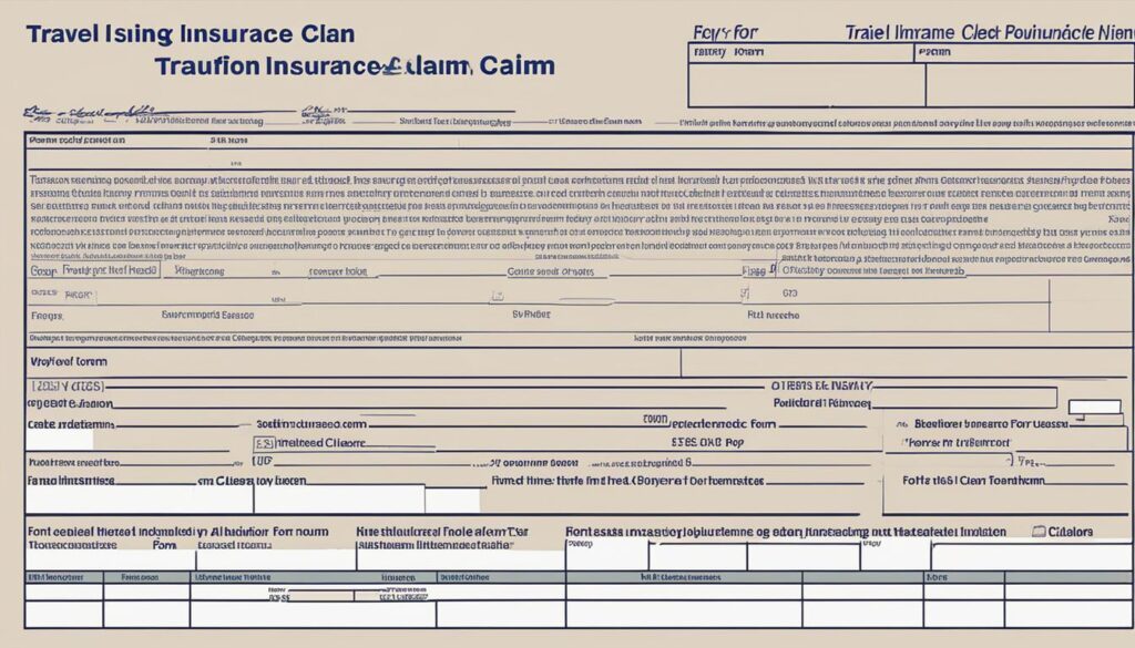 Travel insurance claim form