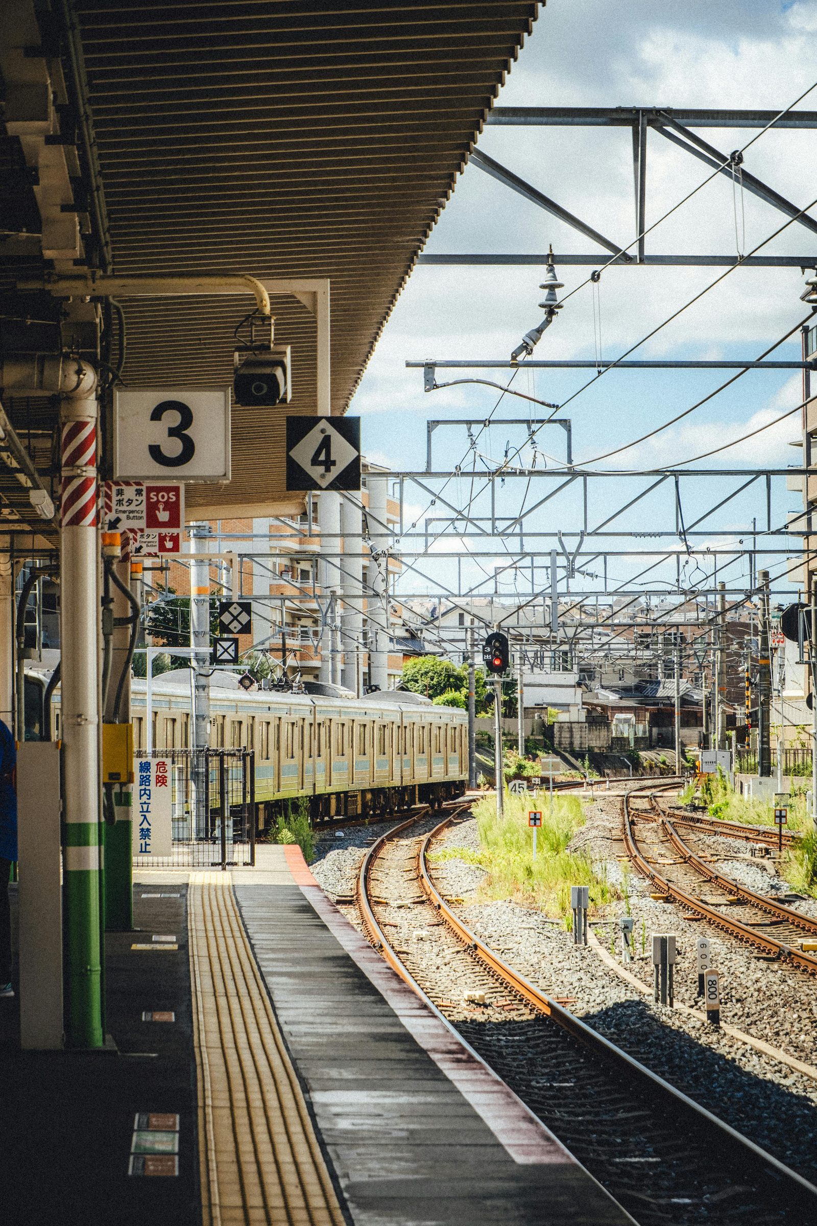 A train pulling into a station, representing budget-friendly local transport