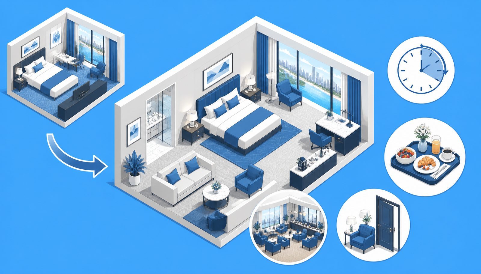 luxury hotel room with loyalty perks