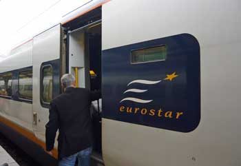European train departure board showing different times and prices