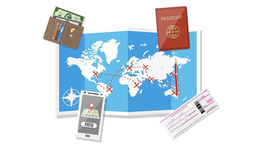 Vacation budget planner on a desk