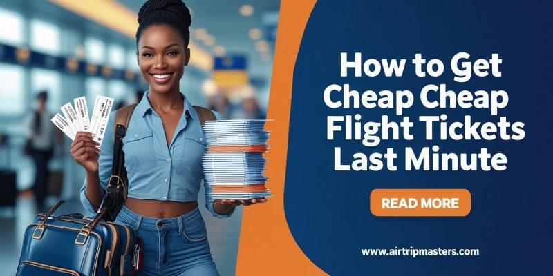 Diagram explaining how to get cheap last-minute flight tickets