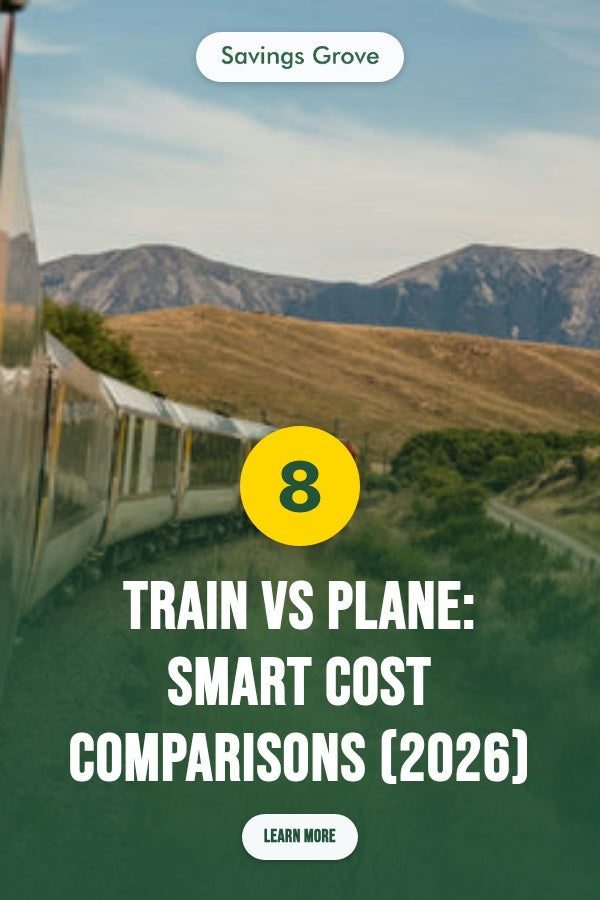 Graphic comparing train and plane costs and times