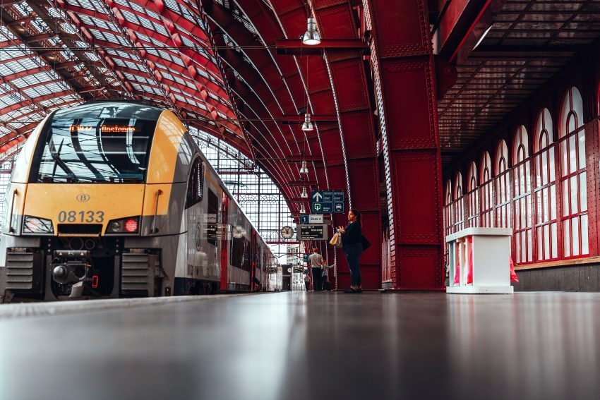 Long-distance bus and train travel in different regions