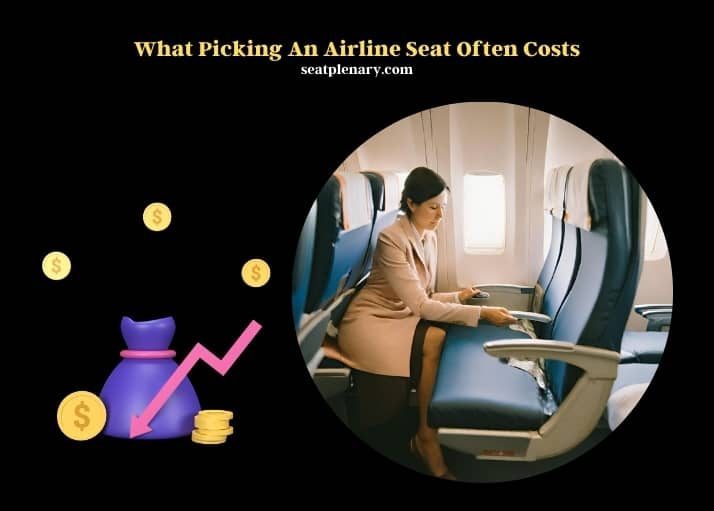 Infographic-style image about what picking an airline seat often costs