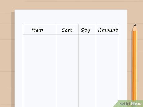 Step 1 Keep track of your costs so they’re organized.