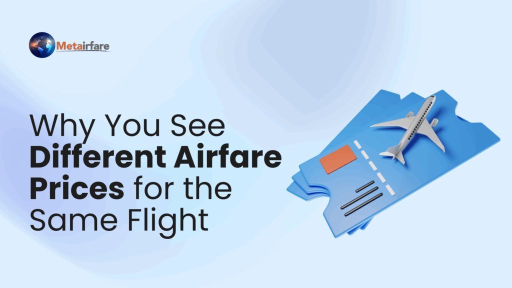 Different flight prices shown on various booking platforms