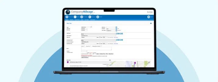 Illustration of mileage tracking and mobile workforce costs